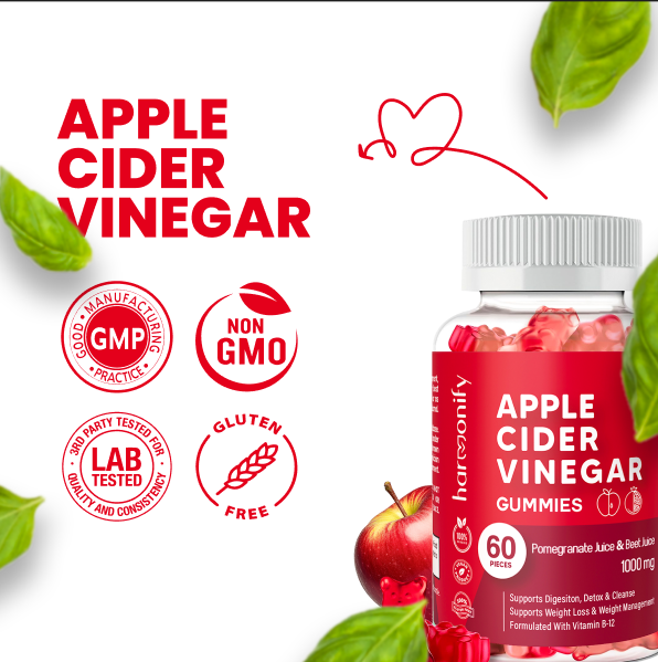 Apple Cider Vinegar Gummies with Pomegranate Beet Juice, For