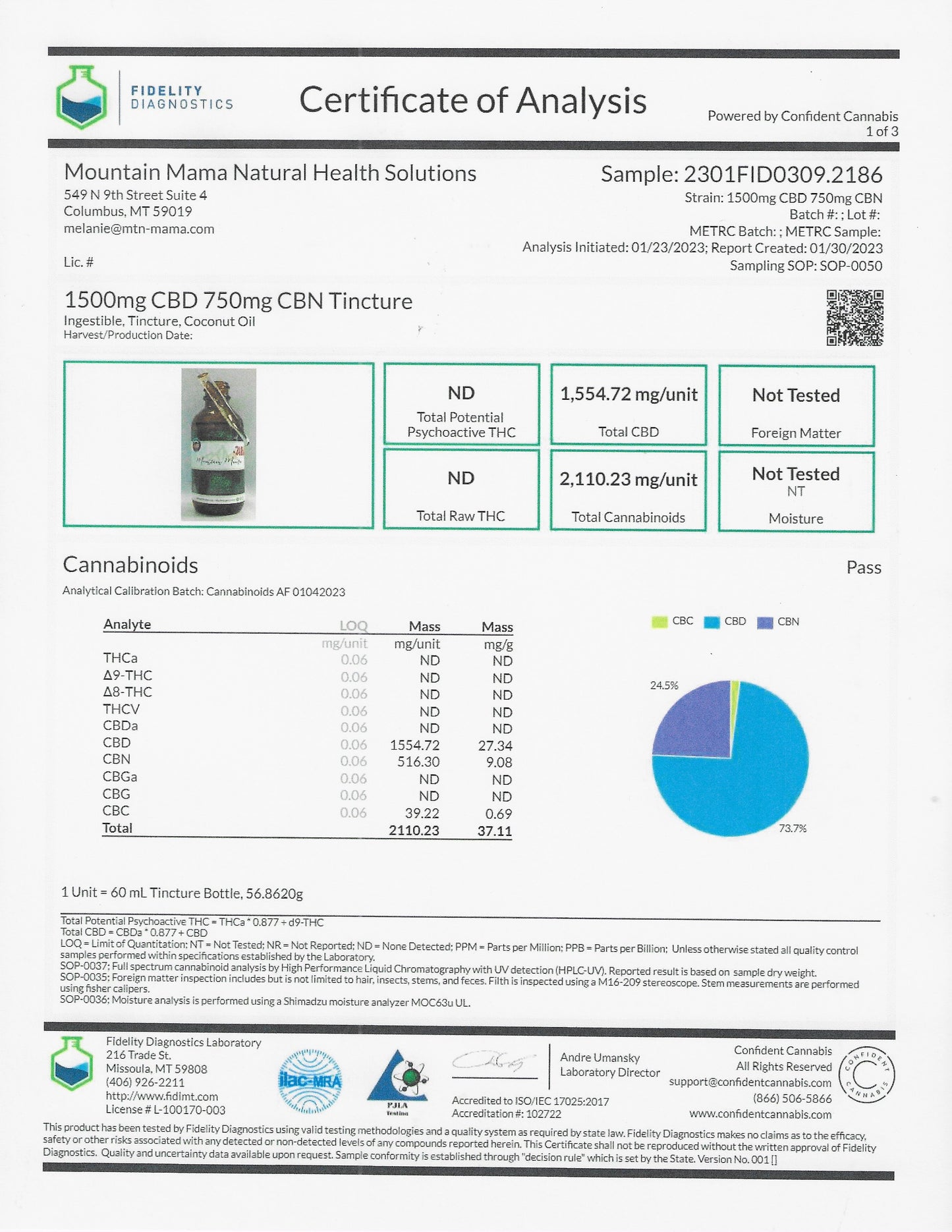 SLEEP CANNABINOIDS 1500 CBD 750 CBN